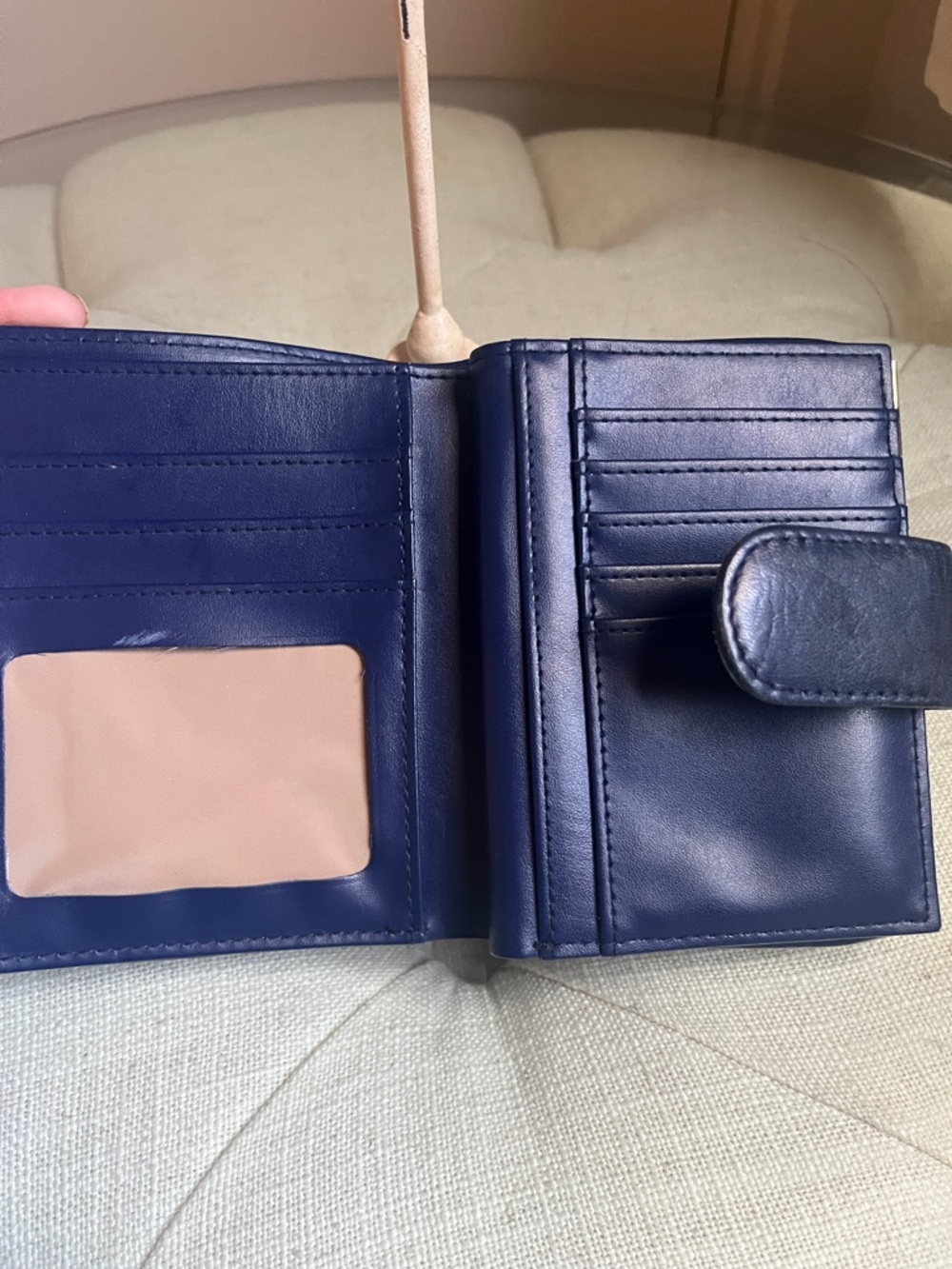 Julia Buxton Heiress Cardex Navy Blue Exterior Leather Women's Wallet - Picture 7 of 12